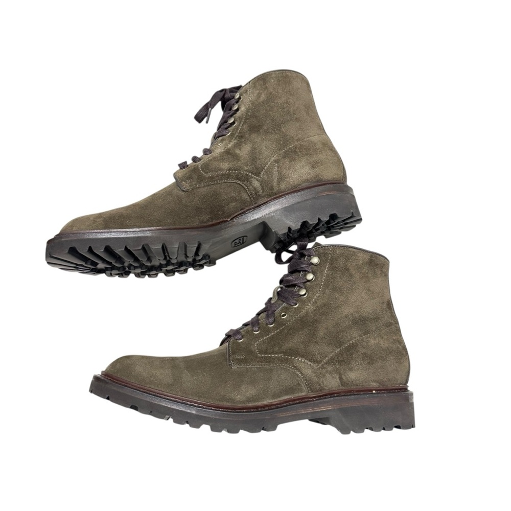 Allen Edmonds Higgins Waterproof Lug Sole Boot in Loden Suede Army Green 10.5 - Picture 3 of 11